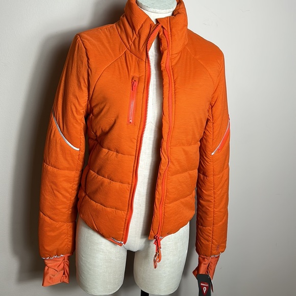 Free People Gathering Storm Run Puffer Ted Orange Puffer size small- NWT - Picture 3 of 17